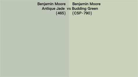 Benjamin Moore Antique Jade Vs Budding Green Side By Side Comparison