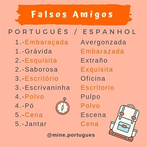 Mine Portuges Español on Instagram Falsos amigos