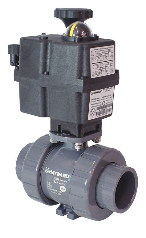 Hayward Flow Control 3 4 In Pvc Electrically Actuated Two Way Ball Valve 466j02