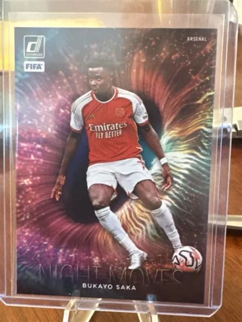 2023 24 PANINI DONRUSS Calcio Bukayo Saka Night Moves Arsenal Custodia