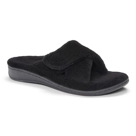 Vionic Orthaheel Black Relax Slipper Women S Slippers With Arch