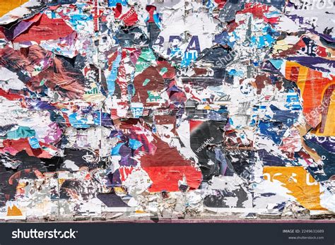 Torn Paper Collage Background On Old Stock Photo 2249631689 | Shutterstock