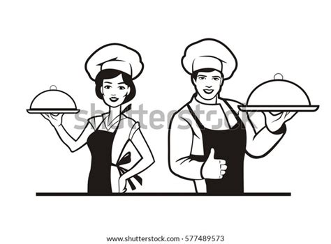 Chef Tray Vector Image Stock Vector Royalty Free 577489573 Shutterstock