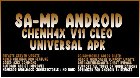 Chenh X Samp Launcher Cleo V Apk Universal Modloader Youtube