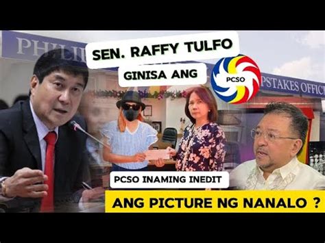 Sen Raffy Tulfo Ginisa Ang Pcso Pcso Inaming Inedit Ang Picture Ng