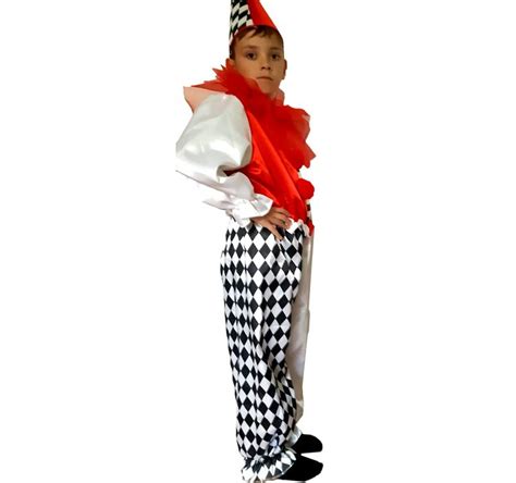 Harlekin Kost M Clown Carlo Mit Hut F R Kinder