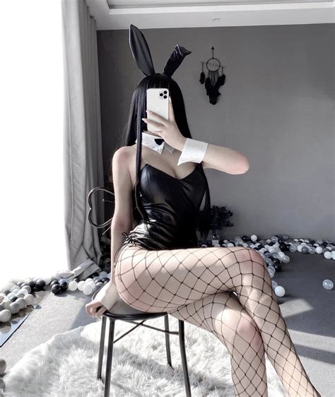 Sexy Bunny Costume With Bunny Ears Rabbit Bodysuit Maid Outfit Anime Lingerie Nightdress