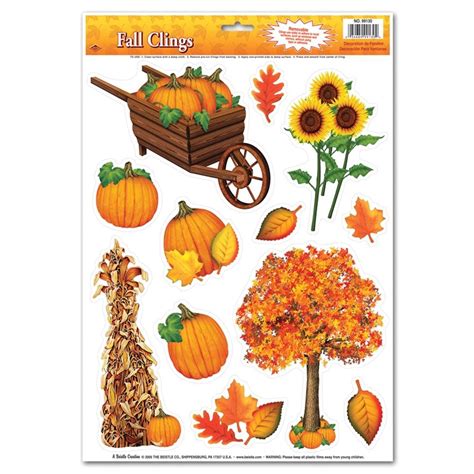 Fall Window Clings by Beistle Company 12-Piece Set