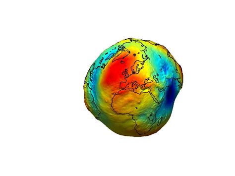 ESA - Earth's geoid as seen by GOCE