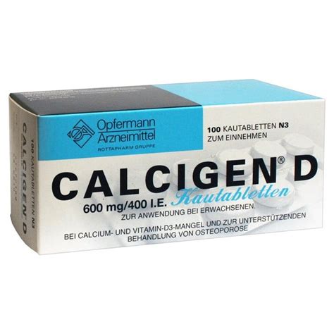 Calcigen D 600 Mg 400 I E Kautabletten 100 St 100 St Online Kaufen