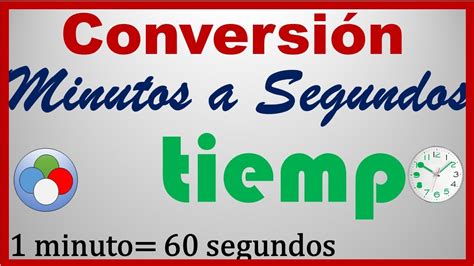 Convertir De Minutos A Segundos Unidad De Tiempo Youtube