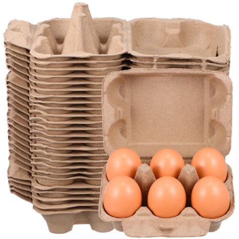 25 Pcs Egg Cartons Bulk Small Chicken Holder Countertop Travel EBay