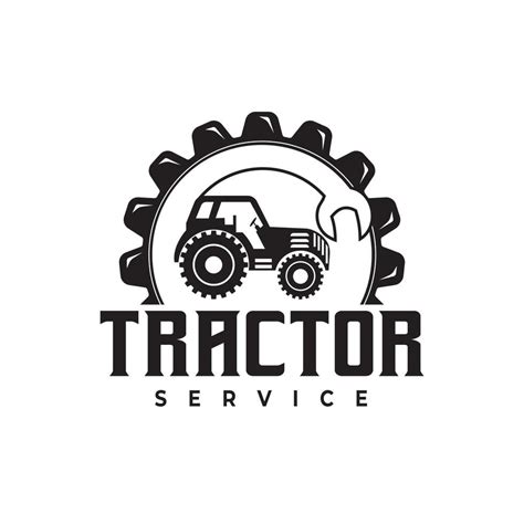 Tractor Logo Designrepair And Maintenance Service Tractor Machine With