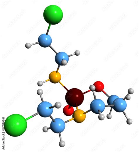 3d Image Of Ifosfamide Skeletal Formula Molecular Chemical Structure