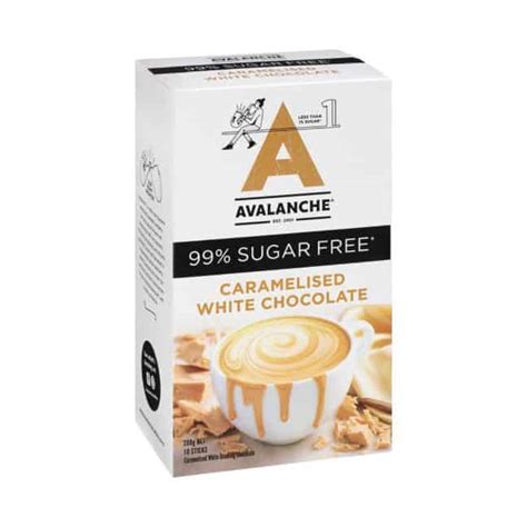 Buy Avalanche 99 Sugar Free Caramelised White Chocolate 10 Pack 200g