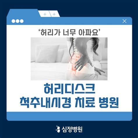 허리가 너무 아파요 허리디스크 척추내시경 치료 병원 네이버 블로그