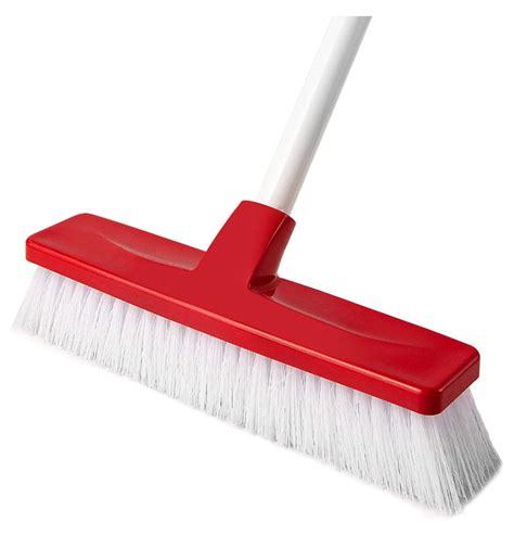 Lightweight Push Broom Stiff Cleaning Brush With Adjustable Handle Deck