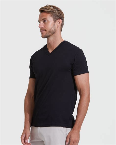 Black V Neck T Shirt Mens Black V Neck Tees True Classic