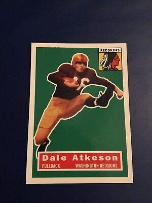 1994 Topps 109 DALE ATKESON Archives 1956 Washington Redskins EBay