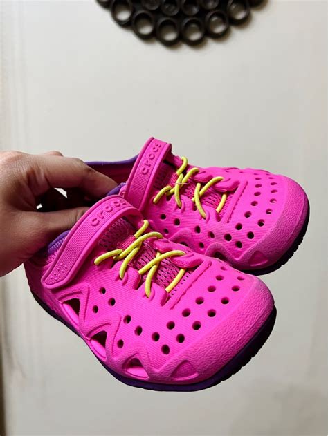 Crocs Size C11 Kids Pink Play Shoes on Carousell