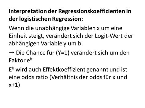 Logistische Regression Ppt Herunterladen