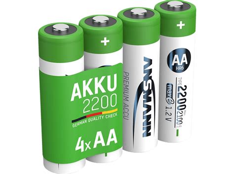 Ansmann 4er Karton Aa Mignon Akku Nimh 1 2 Volt 2900 Mah Akku 2900