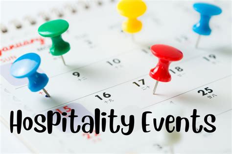 Calendar Of Hospitality Industry Events And Promotions