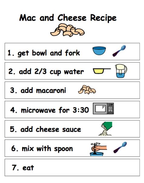 Cooking Lessons Recipe Life Skills Classroom Life Skills