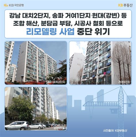 1억원 더 내라고” 매력 반감된 리모델링 포기 단지 속출 Kb의 생각