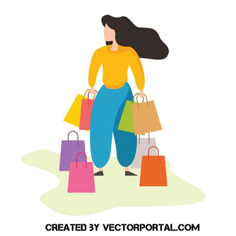 schützen Verbindung Gehören girl with shopping bags clipart Karton natürlich Nachbar