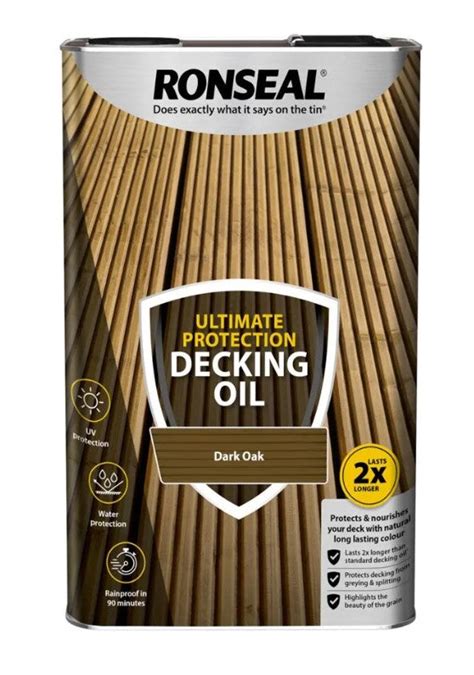 Ronseal Ultimate Decking Oil Dark Oak 5l 37295 Ganlys