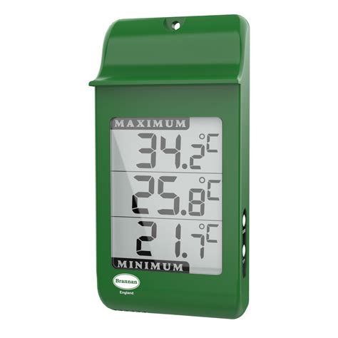 Large Digital Max Min Thermometer Green Brannan