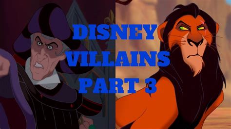 Disney Male Villains Outfits Part 3 Claude Frollo Vs Scar Youtube