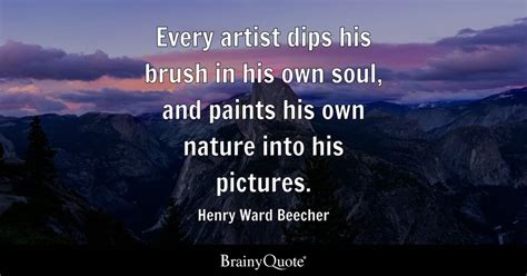 henry ward beecher  artist dips  brush