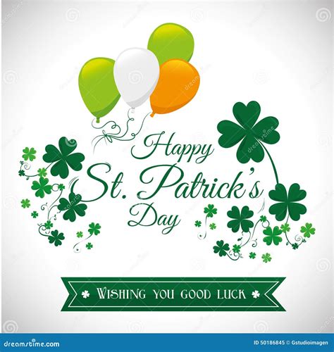 St Patricks Day Card Design Vector Illustration Stock Vector Illustration Of Tradition