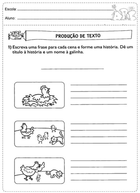 Atividades De Produção De Texto Para 1º Ano