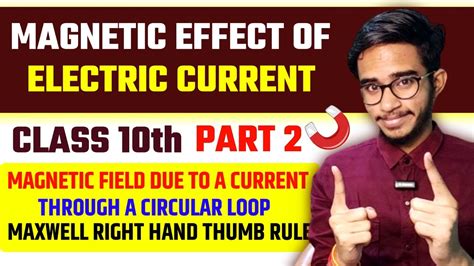 Magnetic Effect Of Electric Current Class 10 Part 2 Maxwell Right Hand Thumb Rule