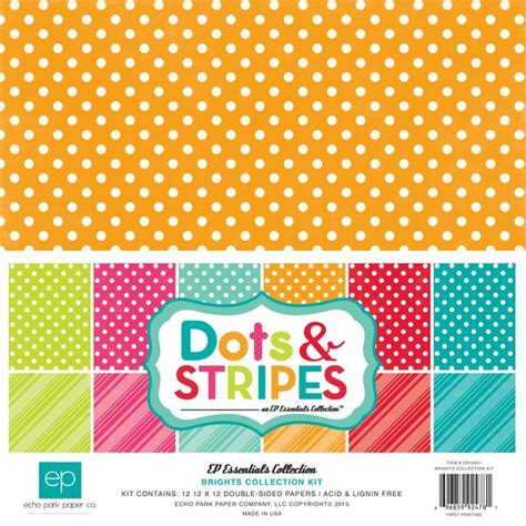 New Release Dots And Stripes Brights Echo Park Paper