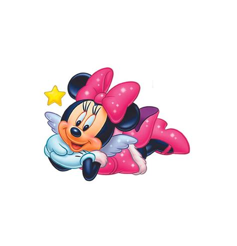 Minnie Mouse Wings Star Cartoon Characters Decors Wall Sticker Art Design Decal For Girls Boys