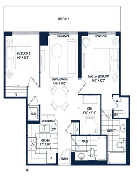 Cove At Waterways By Conservatory Sail Floorplan 2 Bed And 2 Bath