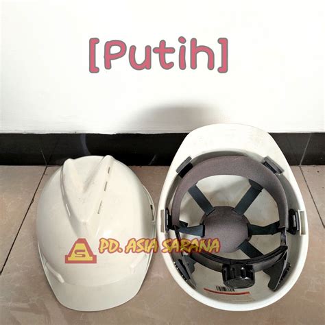 Jual Helm Putih Brim Vented Proyek KRISBOW Fast Track Safety Helmet