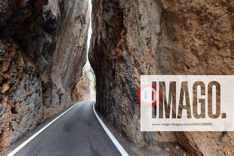 Enge Felsschlucht Auf Der Bergstra E Nach Sa Calobra Serra De