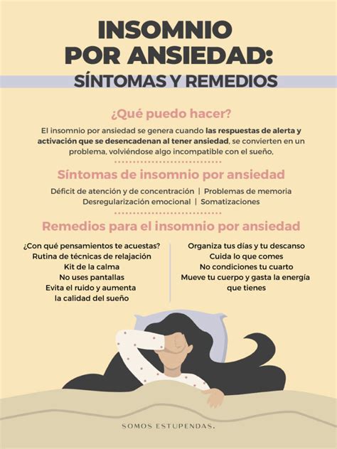 Insomnio por ansiedad Síntomas y remedios Somos Estupendas