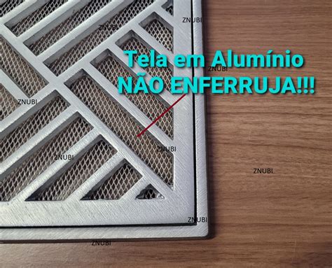 Tela Anti Inseto De Alumínio Expandido Para Ralo 20x100cm Abertura dos