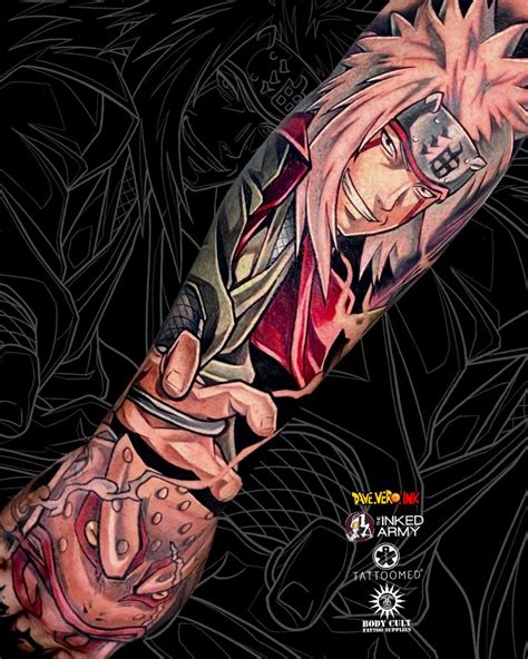 Jiraya Tattoo By Dave Vero Ink Tatuaje De Naruto Fotos De Homero