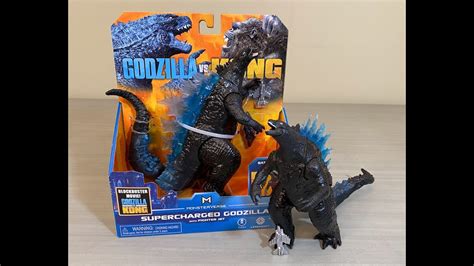 Godzilla Vs Kong Playmates Supercharged Godzilla With Fighter Jet Figure Review Youtube