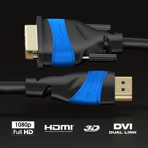 HDMI-DVI-Adapterkabel – bi-direktional, DVI/HDMI Kabel, 1080p/Full HD ...