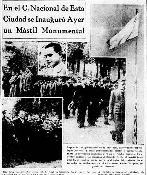 Hace 85 Años Se Inauguraba El Mástil Del Colegio Nacional