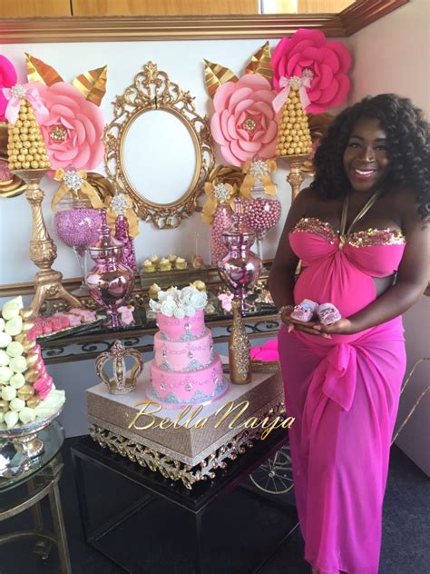 Dunnie O’s GORGEOUS Poolside Pink & Gold Baby Shower - BellaNaija