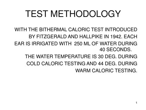 Caloric Test